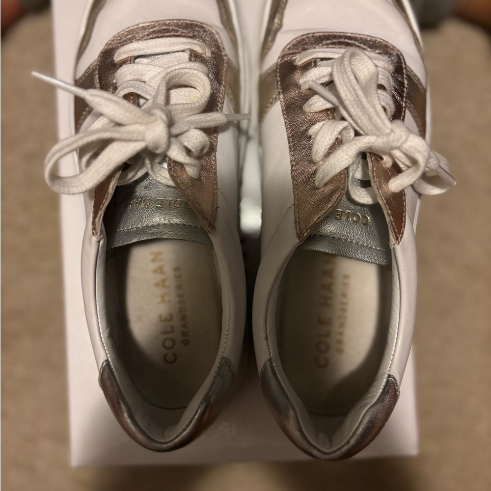 Cole Haan Women's Silver and Bronze Sneakers